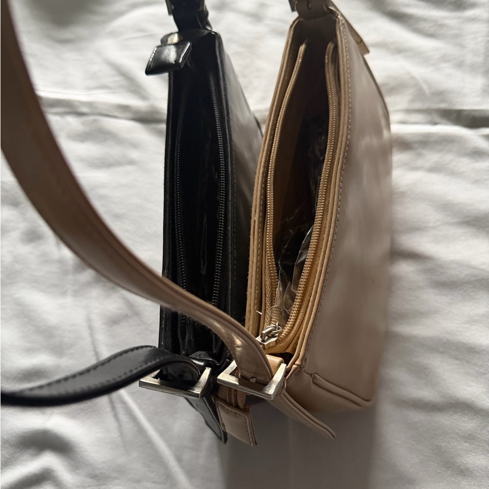 Elegant Black and Tan Women's Handbag Set